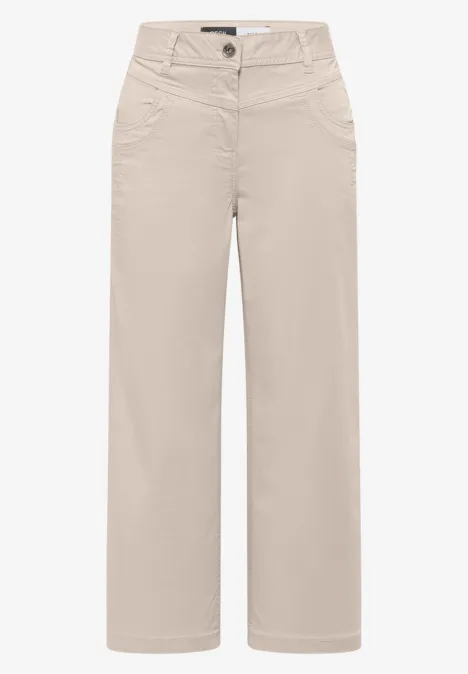 Wide Legs Pantalon grain beige