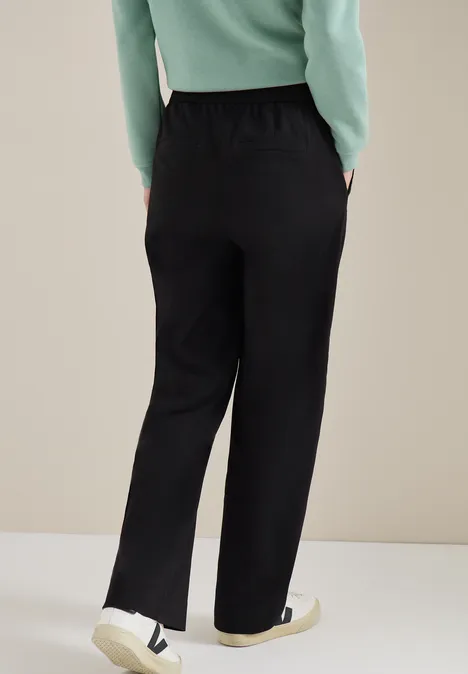 High Waist Wide Leg Pantalon Loose Fit Black