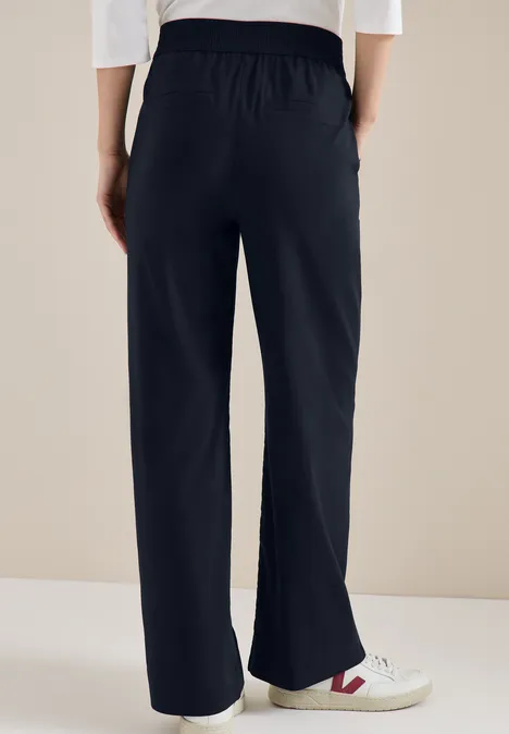 High Waist Wide Leg Pantalon Loose Fit universal blue