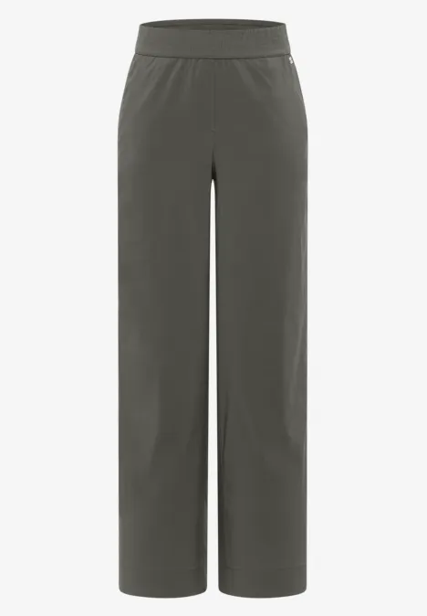 High Waist Wide Leg Pantalon Loose Fit clear khaki