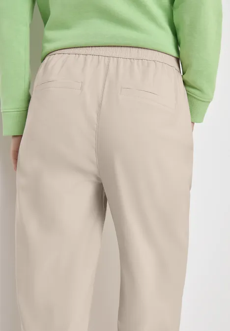 High Waist Wide Leg Pantalon Loose Fit grain beige