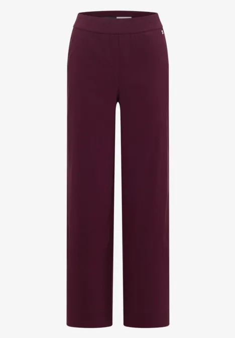 High Waist Wide Leg Pantalon Loose Fit grape red
