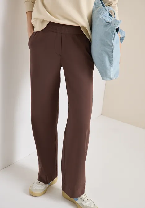 Pantalon High Waist Wide Leg en Loose Fit brown cacao