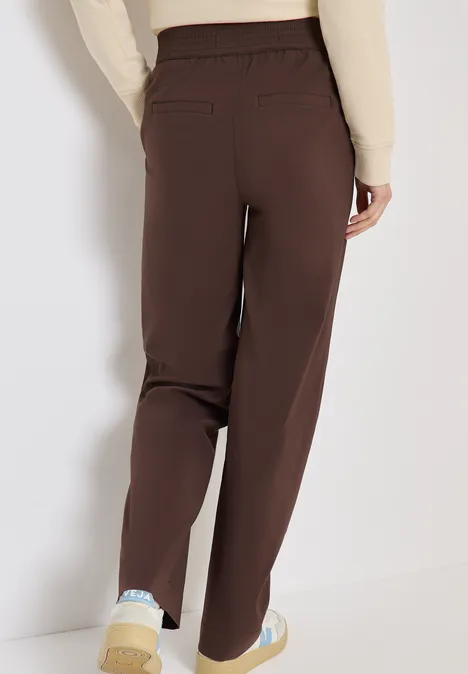 Pantalon High Waist Wide Leg en Loose Fit brown cacao