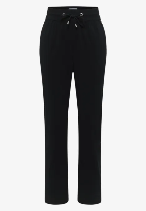 Pantalon Mid Waist Slim Leg en Casual Fit Black