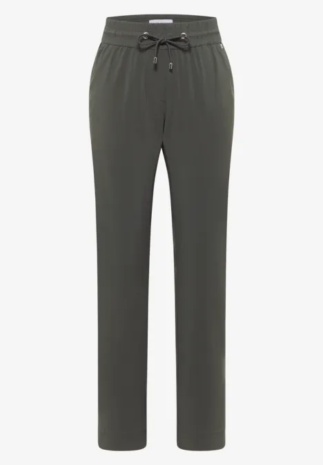 Pantalon Mid Waist Slim Leg en Casual Fit clear khaki