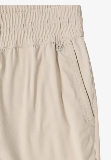 Pantalon Mid Waist Slim Leg en Casual Fit grain beige