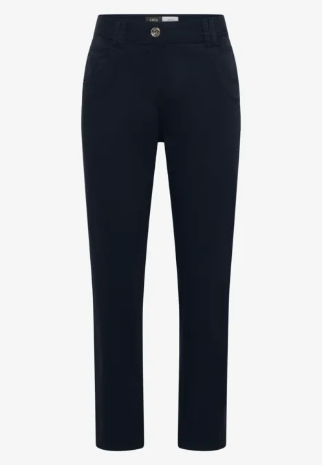 Mid Waist Slim Leg Hose im Casual Fit universal blue