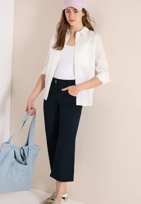 High Waist Flared Leg Hose im Loose Fit universal blue High Waist Flared Leg Hose im Loose Fit universal blue