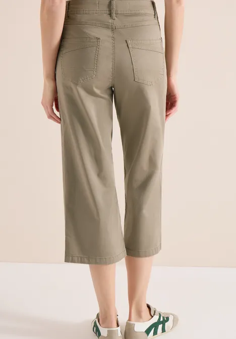 High Waist Flared Leg Hose im Loose Fit smoky taupe