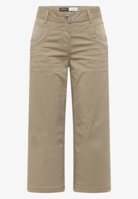 High Waist Flared Leg Hose im Loose Fit smoky taupe