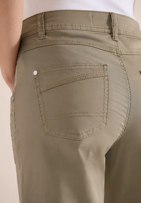 High Waist Flared Leg Hose im Loose Fit smoky taupe