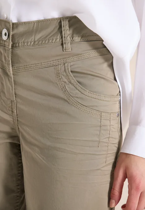 High Waist Flared Leg Hose im Loose Fit smoky taupe