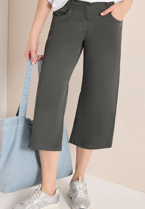 High Waist Flared Leg Hose im Loose Fit clear khaki High Waist Flared Leg Hose im Loose Fit clear khaki