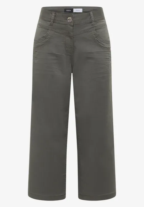 High Waist Flared Leg Hose im Loose Fit clear khaki High Waist Flared Leg Hose im Loose Fit clear khaki