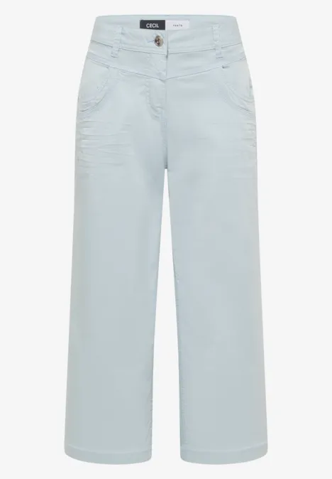 High Waist Flared Leg Hose im Loose Fit diamond blue