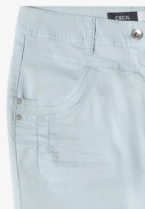 High Waist Flared Leg Hose im Loose Fit diamond blue