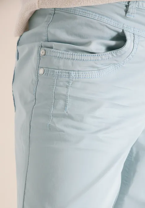 High Waist Flared Leg Hose im Loose Fit diamond blue