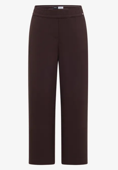 High Waist Wide Leg Hose im Loose Fit brown cacao