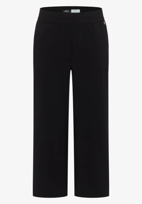 High Waist Wide Leg Pantalon Loose Fit Black