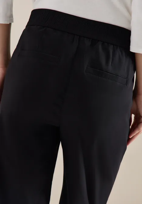 High Waist Wide Leg Pantalon Loose Fit Black