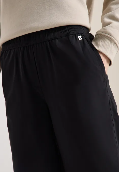 High Waist Wide Leg Pantalon Loose Fit Black