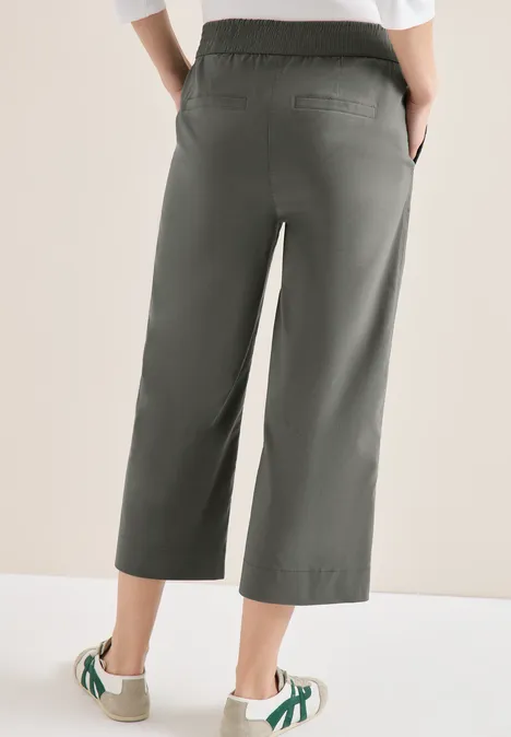 High Waist Wide Leg Pantalon Loose Fit clear khaki