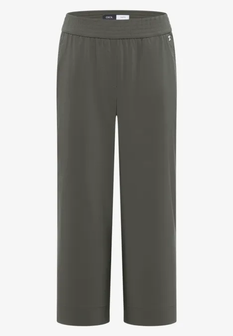 High Waist Wide Leg Pantalon Loose Fit clear khaki