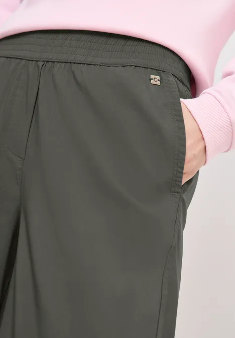 High Waist Wide Leg Pantalon Loose Fit clear khaki