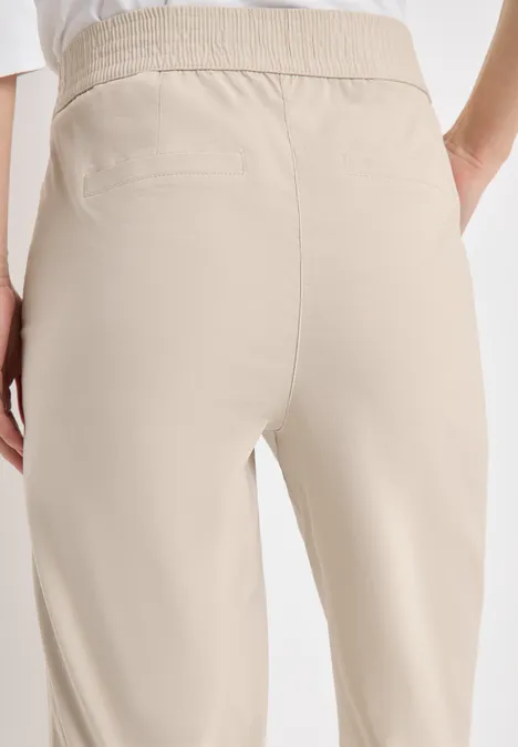 High Waist Wide Leg Pantalon Loose Fit grain beige