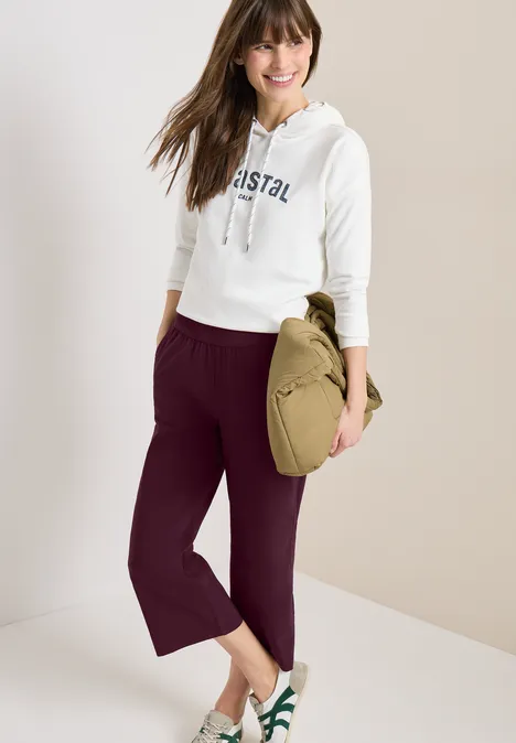 High Waist Wide Leg Pantalon Loose Fit grape red