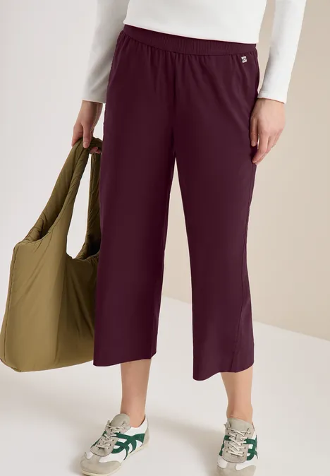 High Waist Wide Leg Pantalon Loose Fit grape red