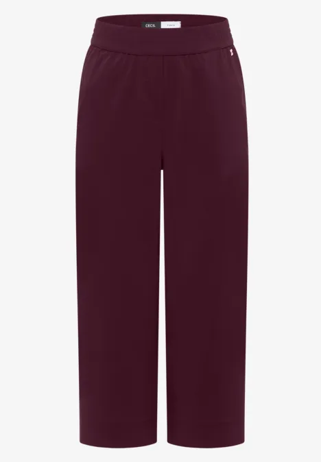 High Waist Wide Leg Pantalon Loose Fit grape red