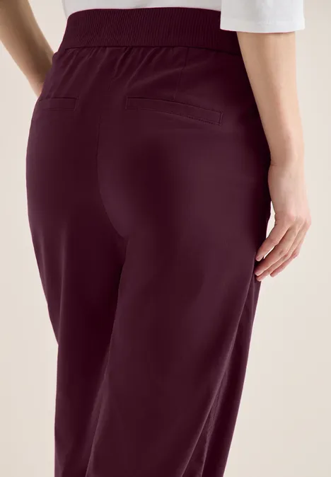 High Waist Wide Leg Pantalon Loose Fit grape red