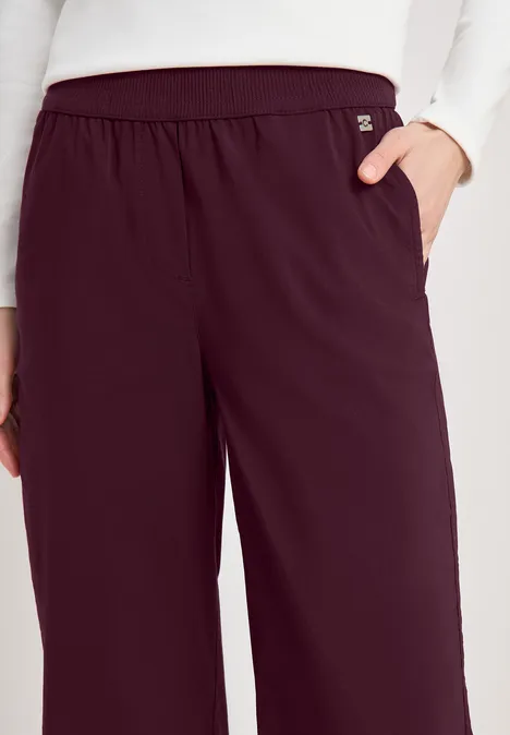 High Waist Wide Leg Pantalon Loose Fit grape red