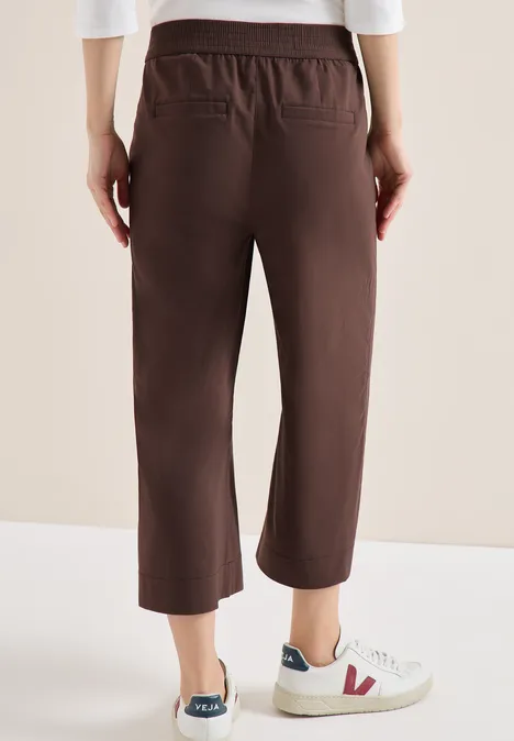 High Waist Wide Leg Pantalon Loose Fit brown cacao