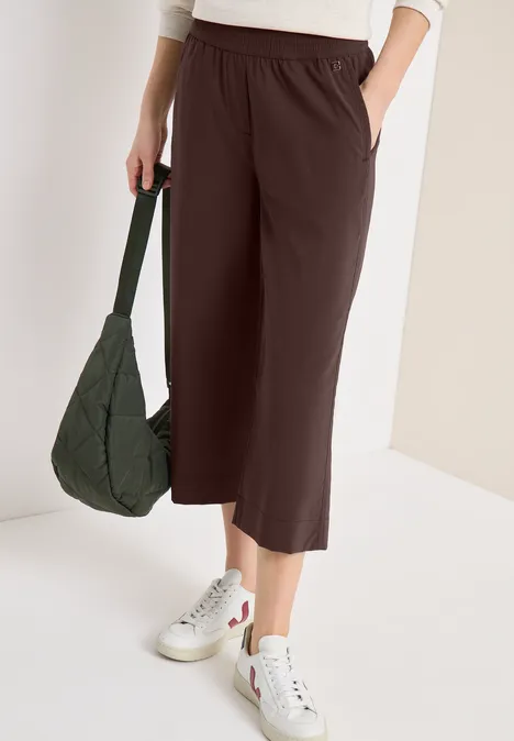 High Waist Wide Leg Pantalon Loose Fit brown cacao