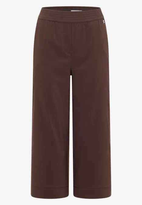 High Waist Wide Leg Pantalon Loose Fit brown cacao