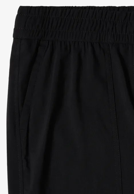 Spodnie z wąskimi nogawkami Mid Waist w stylu cargo Black
