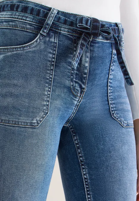 Slim Leg Jeans mid blue used wash