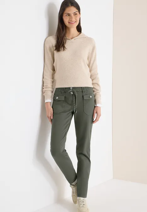 Slim Legs pantalon sea weed khaki