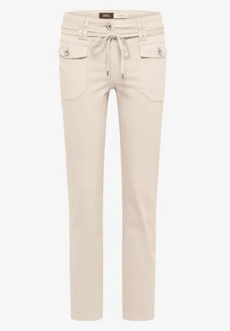 Slim Legs pantalon grain beige