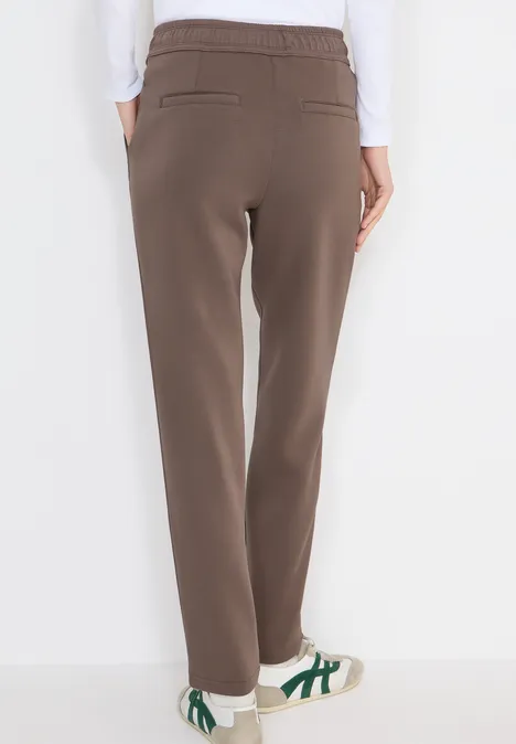 Broek met smalle pijpen urban taupe
