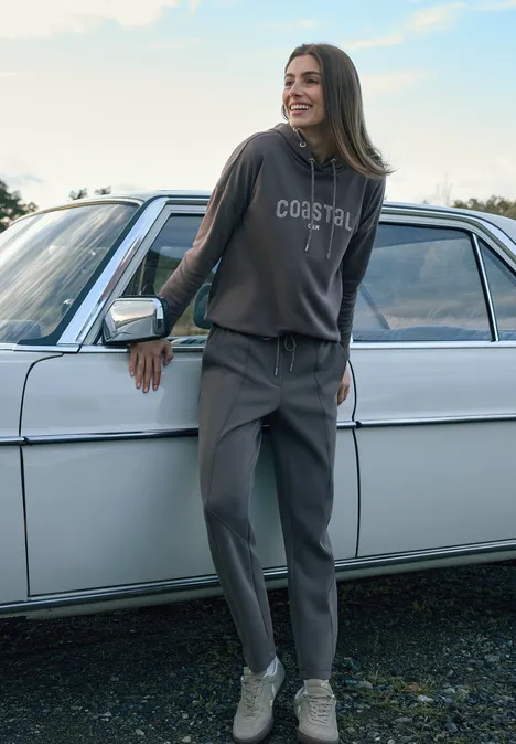 Broek met smalle pijpen urban taupe