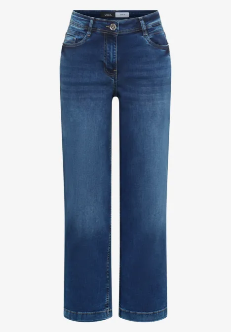 Wide Leg Jeans mid blue wash Wide Leg Jeans mid blue wash