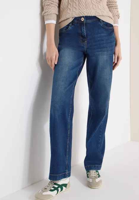 Wide Leg Jeans mid blue wash Wide Leg Jeans mid blue wash