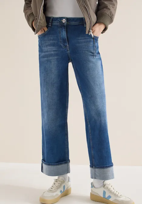 Wide Legs Jeans mid blue wash