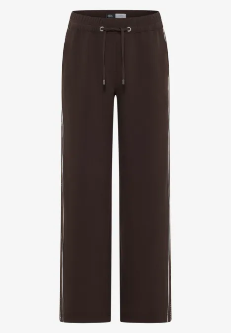 Hose mit Tapestreifen macchiato brown
