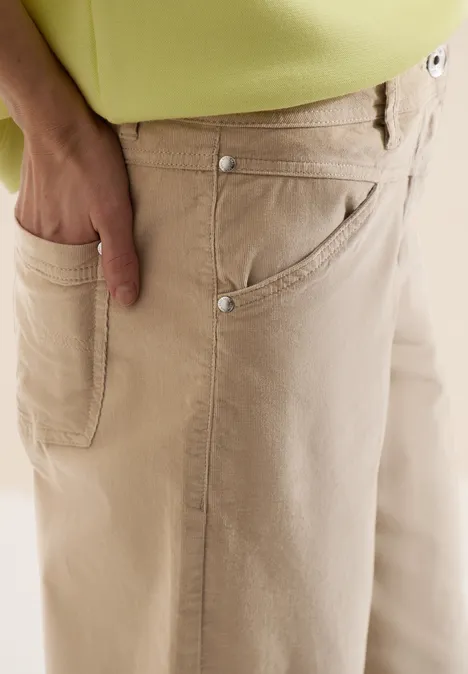 Wide Legs Pantalon silvery beige