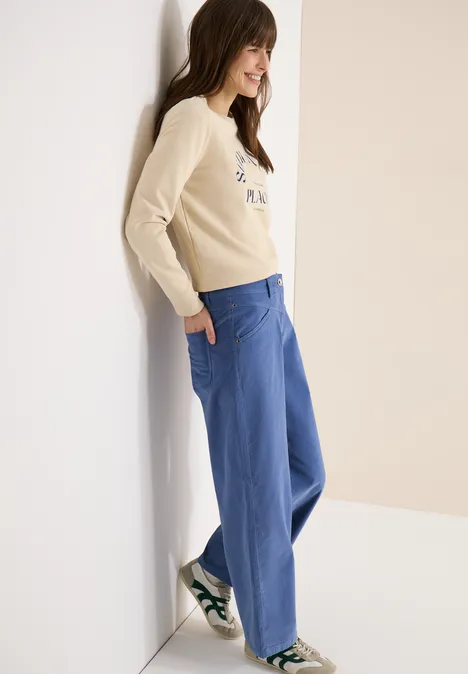 Wide Legs Pantalon coal blue